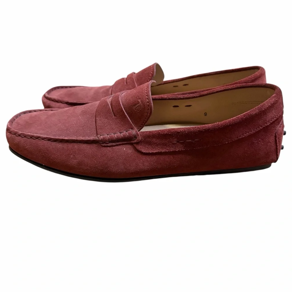 Tod's Men's Suede Loafers - Burgundy Mens 9‎